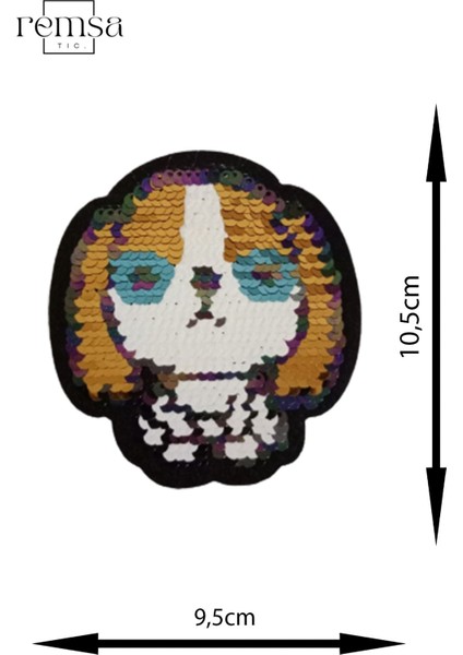 Ütü ile Yapışan Arma - Yama - Patch - Pullu Köpek Modeli (9,5cm x 10,5cm)
