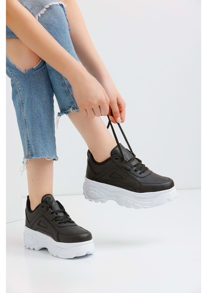 Kadın Spor Ayakkabı 6 Cm Yüksek Rahat Air Taban Günlük Sneaker X401