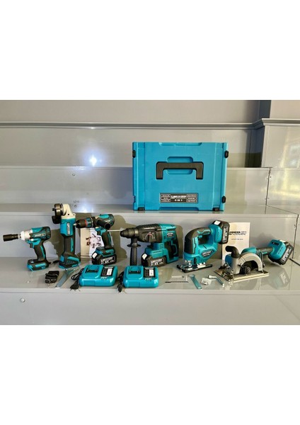 Kimmeer Plus 21V 3.0AH Kömürsüz 6'lı Set Matkap Hilti Taşlama Somun Sıkma Dekupaj ve Daire Testere fiyatları