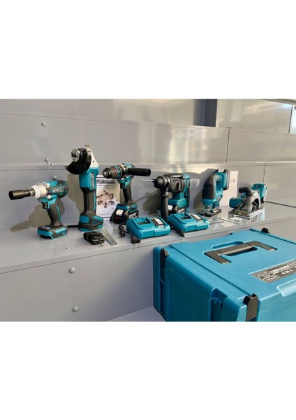 Kimmeer Plus 21V 3.0AH Kömürsüz 6'lı Set Matkap Hilti Taşlama Somun Sıkma Dekupaj ve Daire Testere indirimleri