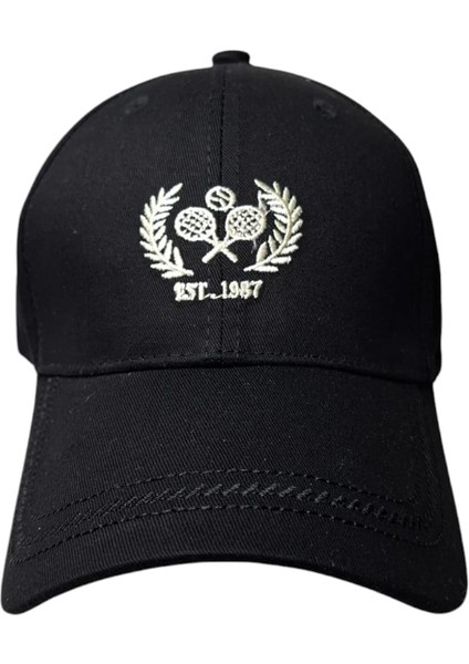 Spteks Suyutti Erkek Yetişkin Siyah Renk Baskı Figürlü Yazlık Şapka