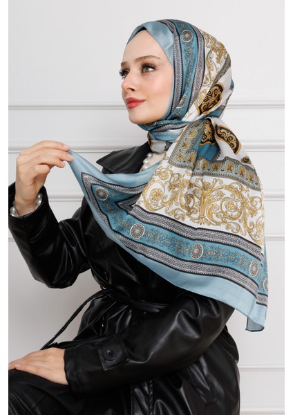 Versace Desenli Hint Ipeği Şal-Mint Yeşili fiyatları