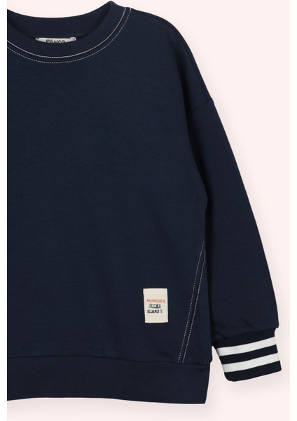 Erkek Çocuk Yumuşak Dokulu 2'li Lacivert Takım modelleri