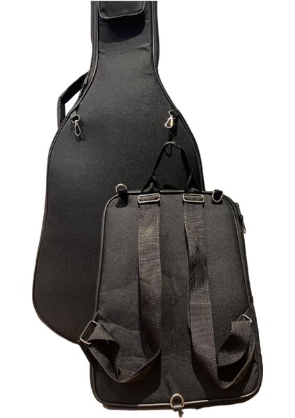 Siyah 3 Cepli Klasik Gitar Kılıfı - Çıkartılabilir Taşınabilir Çanta