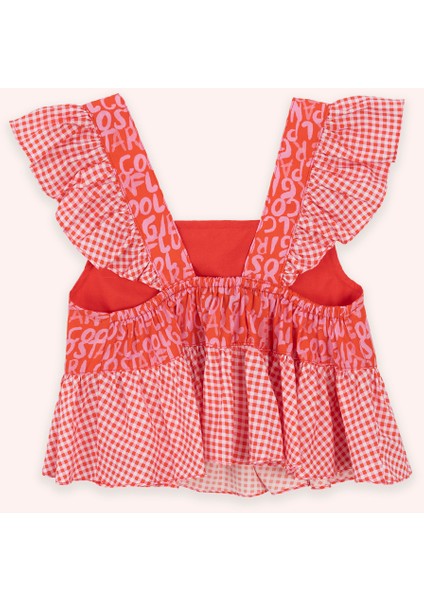 Kız Çocuk Nar Desenli Crop Bluz fiyatları