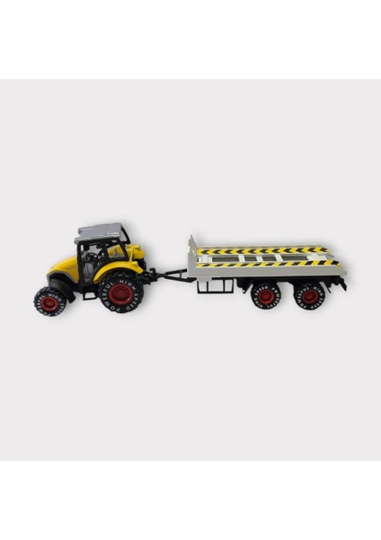 Çek Bırak Römorklu Traktör 25CM - Sarı Çekici