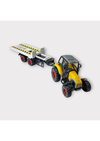 Çek Bırak Römorklu Traktör 25CM - Sarı Çekici