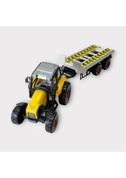 Çek Bırak Römorklu Traktör 25CM - Sarı Çekici