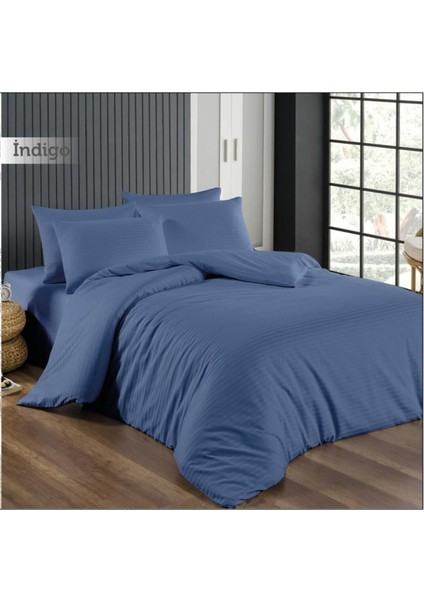 Indigo Çift Kişilik Saten Nevresim Takımı fırsatları