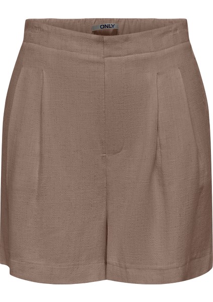 Onlsiesta Keten Karışımlı Regular Fit Lastikli Bel Bermuda Short Bayan Short 15348123
