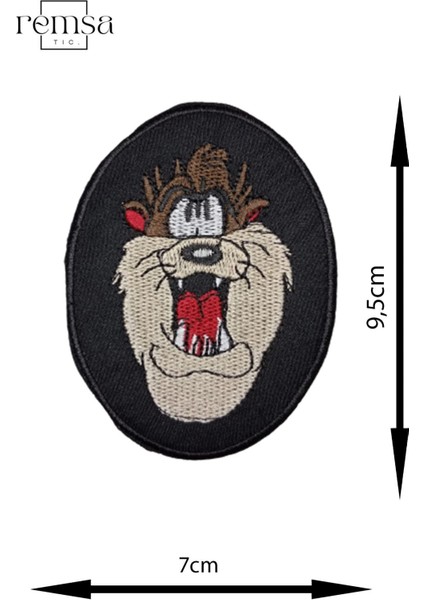 Ütü ile Yapışan Arma - Yama - Patch - Tazmanya Canavarı Modeli (7cm x 9,5cm)