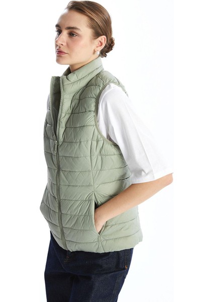 Lcwaıkıkı Classic Dik Yaka Kadın Şişme Yelek (S5)