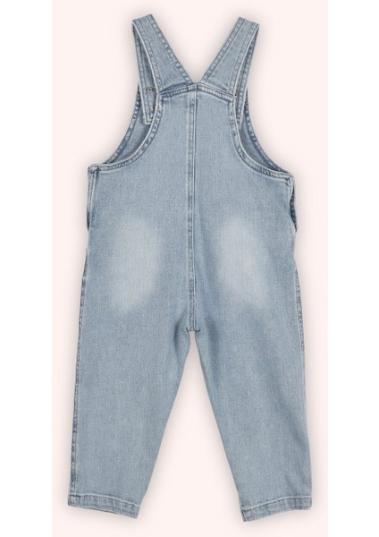 Kız Bebek Cep Detaylı Lacivert Salopet modelleri