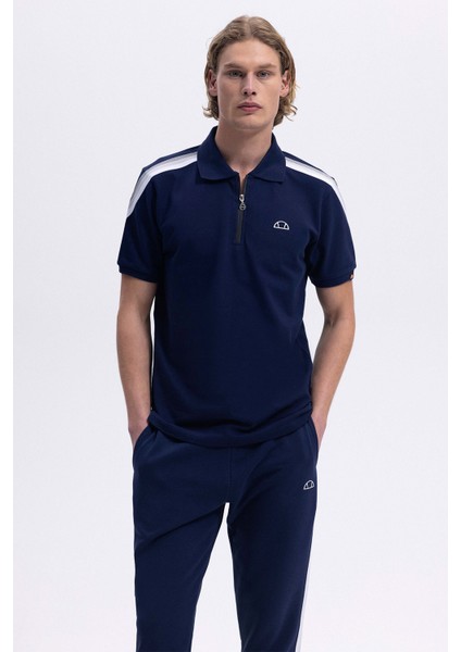 Pamuk Regular Fit Yarım Fermuarlı Polo Yaka T Shirt Erkek Polo Yaka T Shirt EM169
