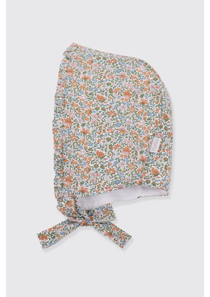 Liberty Kumaş Çiçek Desenli Yenidoğan Şapka-Eldiven Seti fiyatları