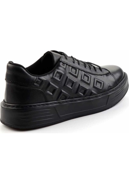 Siyah Leather Erkek Casual Ayakkabı E01556105841 fırsatları