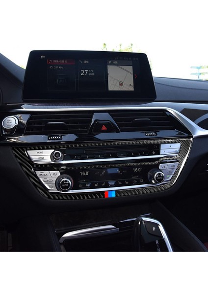 Bmw 5 Serisi G38 Karbon Fiber CD Paneli Dekoratif Sticker