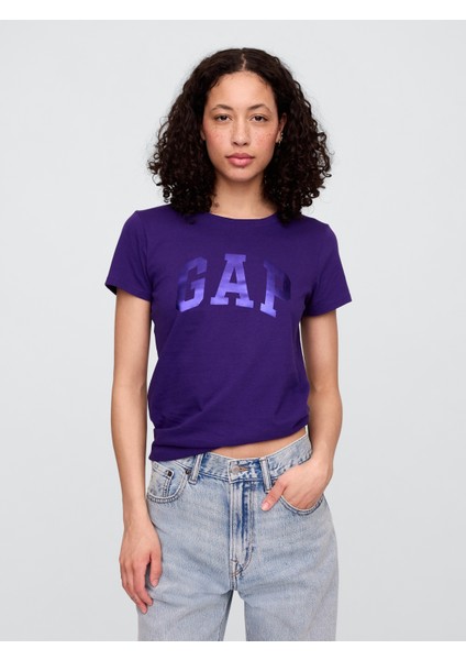 Kadın Mor Gap Logo T-Shirt