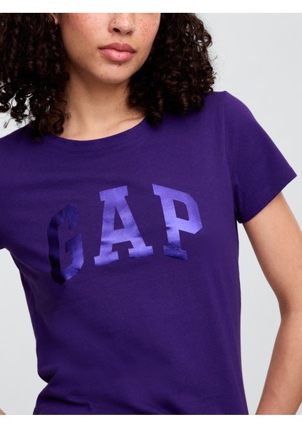 Kadın Mor Gap Logo T-Shirt
