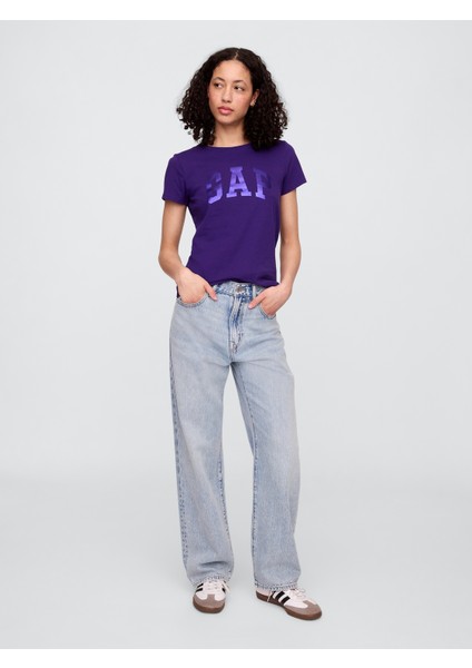 Kadın Mor Gap Logo T-Shirt