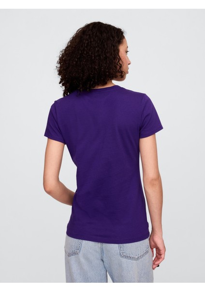 Kadın Mor Gap Logo T-Shirt