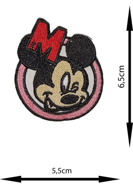 Ütü ile Yapışan Arma - Patch - Minnie Mouse Modeli (5,5cm x 6,5cm)