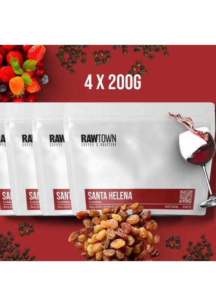Santa Helena - Colombia - 800 gr 4 'lü Set (4x200 gr) Nitelikli Filtre Kahve - Kahve Çekirdeği - Çekirdek Kahve - Specialty Coffee - Third Wave Coffee