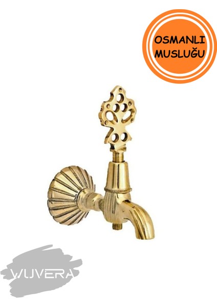 Nostaljik Osmanlı Musluğu – %100 Pirinç Gövde, Krom Kaplama & Pirinç Salmastra | Hamam, Kurna ve Sauna Uyumlu