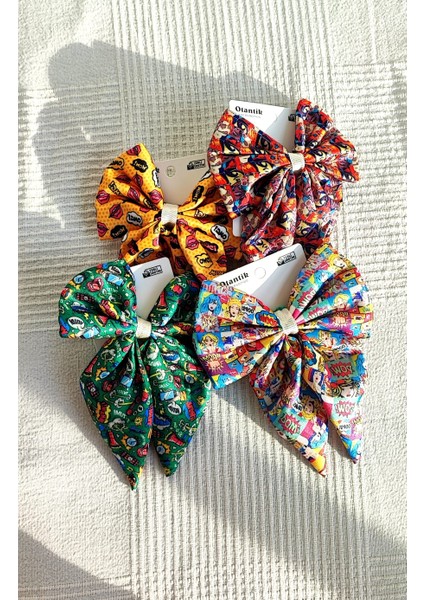 4 Adet Lastikli, Kurdele Bağlama Detaylı Çok Şık Toka