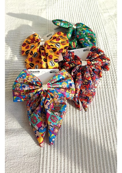 4 Adet Lastikli, Kurdele Bağlama Detaylı Çok Şık Toka indirimleri