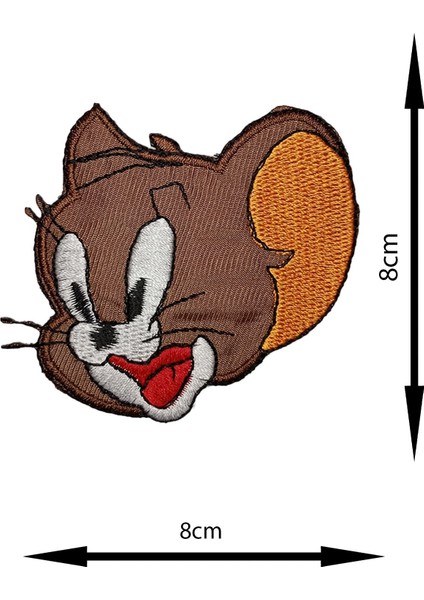 Ütü ile Yapışan Arma - Patch - Tom ve Jerry (Jerry) Modeli (8cm x 8cm)