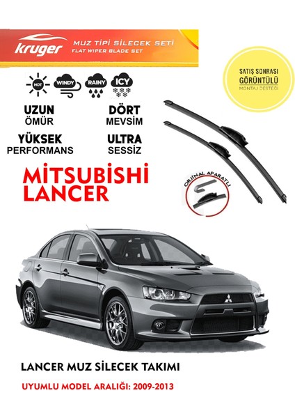 Mitsubishi Uyumlu Lancer Ön Muz Muz Silecek Takımı 1.6 1.5 Motor (2009-2013)