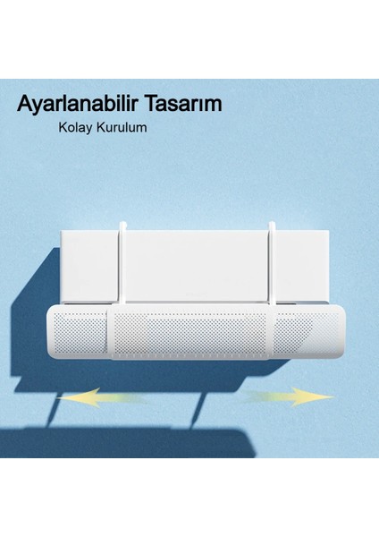 Ayarlanabilir Hava Yönlendirici Split Klima Üniversal 180° Açılı Klima Çarpması Önleyici Kalkan