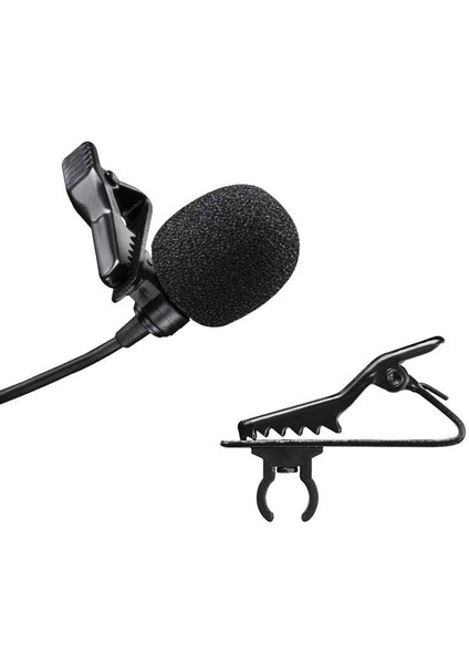 JH-043 Cep Telefonu Için 3.5 mm Jack Girişli Youtuber Yaka Mikrofonu
