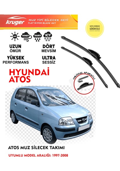 Hyundai Atos Muz Silecek Takımı 1.0 1.1 Motor Araca Özel Aparat (1997 - 2008)