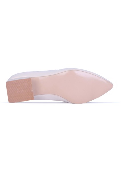 Moda Ayakkabı 855 Syh-Krem Kadın 3cm Topuklu Ayakkabı fırsatları