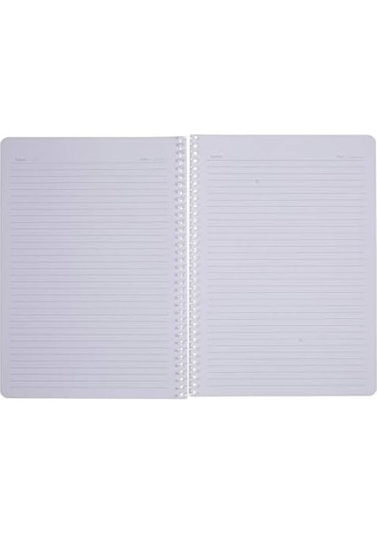 Pruva A4 Pet Spiralli Karton Kapaklı Defter 144 Yaprak - Çizgili - Mavi