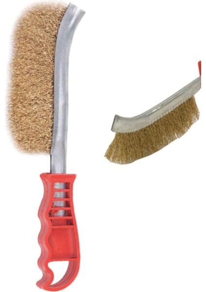 Meşem 4045 Plastik Saplı Tel Fırça Pirinç Tel Fırça Çelik Tel Fırça 1410