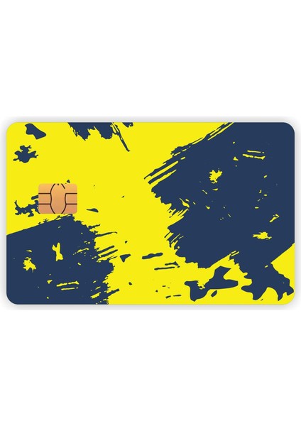 Aksesuar Sarı Lacivert Kart Kaplama Sticker Kredi Kartı Sticker