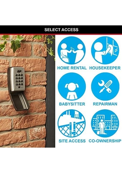 Lock Anahtar Kasası [hava Koşullarına Dayanıklı] [basma Düğmesi] - 5423EURD - Anahtar Emniyetli