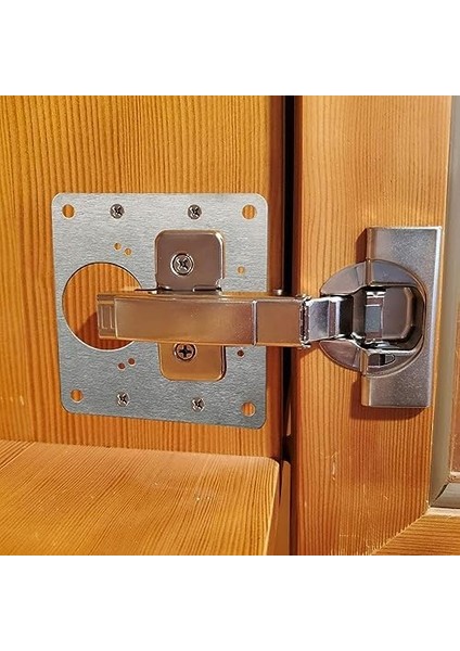 Menteşe Tamir Plakası, Menteşe Sabitleme Braketi, Deve Boynu, Düz, Frenli, Tüm Menteşelere Uygundur, Ahşap, Mobilya, Raf, Dolap Için Onarım Kiti, 6 Adet Vida Kite Dahildir, 9 * 9 cm