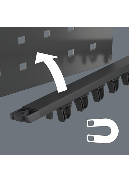 05136414001 9611 Mıknatıslı Çubuk, 9 Kraftform Tornavida, Aletsiz, 30 x 400 mm
