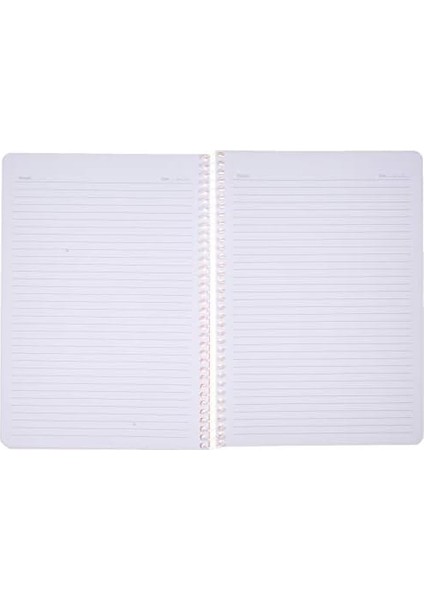 Pruva A4 Pet Spiralli Karton Kapaklı Defter 144 Yaprak - Çizgili - Fuşya