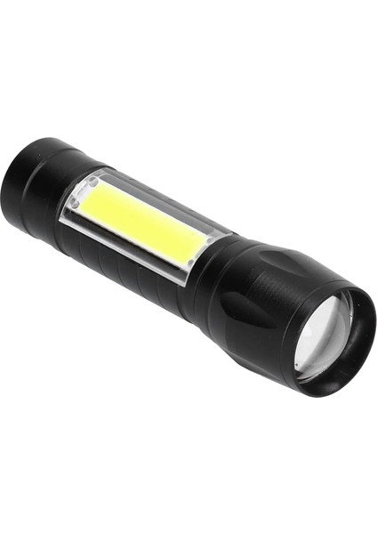 511 LED USB Şarjlı Yüksek Lümen Mini Boy El Feneri, Metal Kasa, 3 Modlu Işık Modülü, Kutulu, Şarj Kablosu Dahil