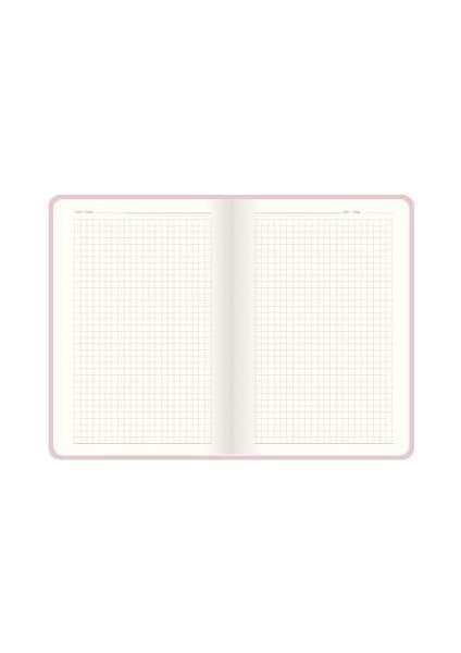 Color 13X21 96 Yaprak Kareli Ciltli Premier Defter - Pembe