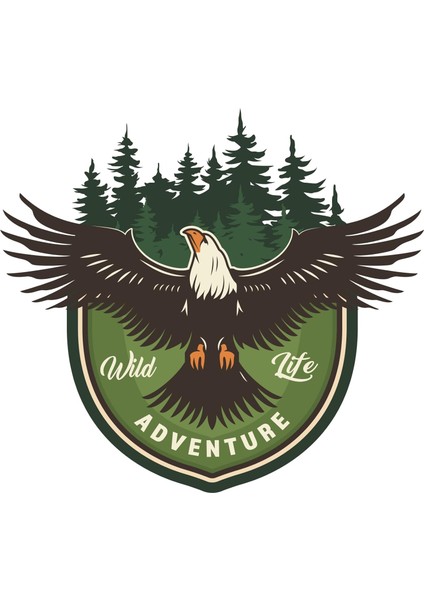Aksesuar Adventure Camping Off Road Sticker Kartal Eagle Sticker 11 x 10 cm