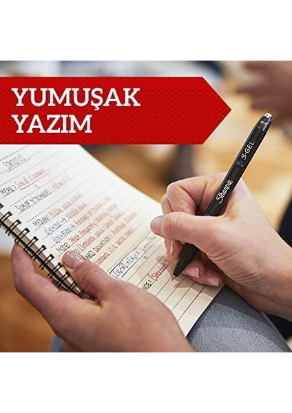 S-Gel Jel Kalem 0.7 mm Uç, Siyah, Normal fiyatları