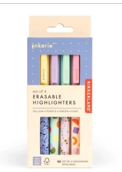 Silinebilir Fosforlu 4'lü Kalem Seti