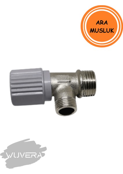 Gri Kumlu Taharet Musluğu – %100 Pirinç Gövde, Mat Krom Kaplama & 1/2” Duvar Bağlantı
