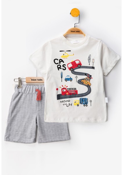 Arabalı Şortlu Erkek Bebek Alt Ust Takım Erkek Bebek Takım Ikili Erkek Çocuk Takım Erkek Bebek Giyim fiyatları